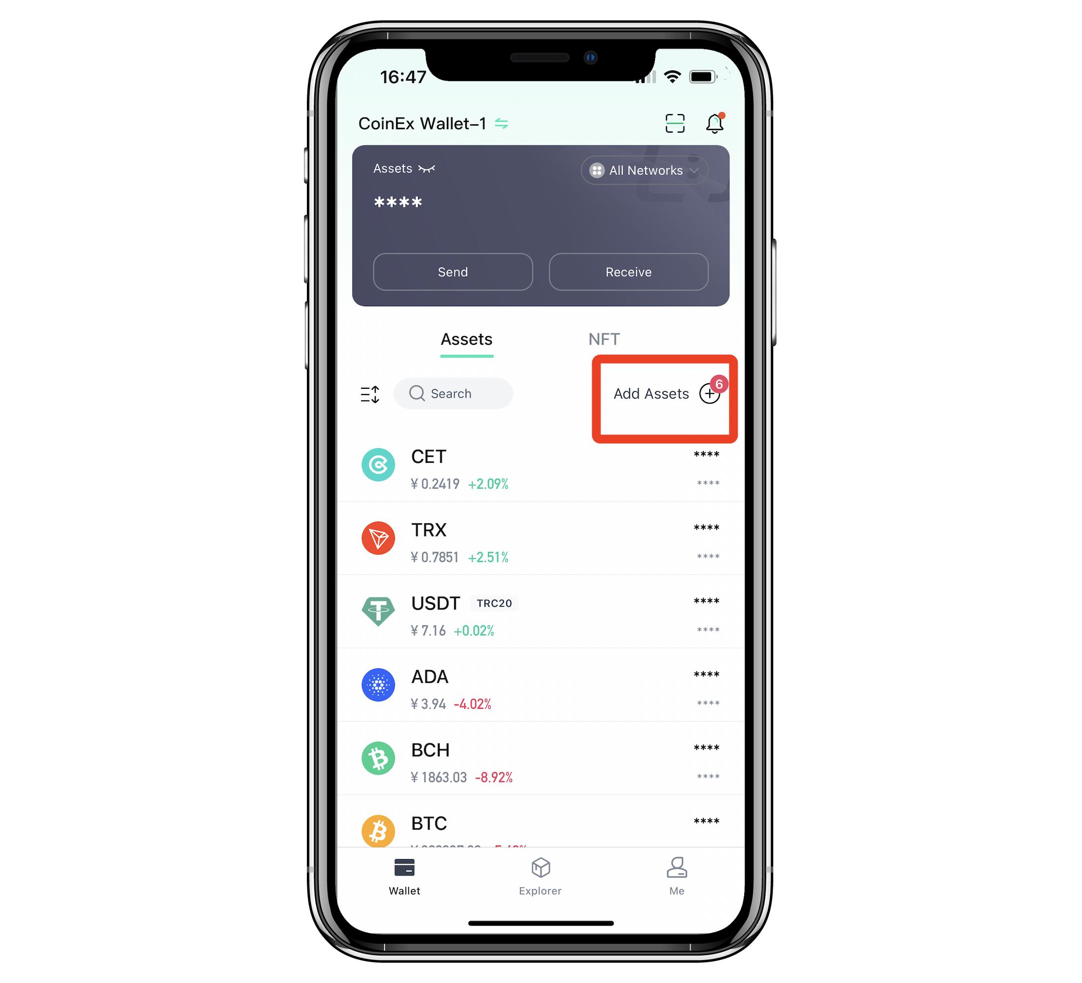 How to add custom network – CoinEx Wallet